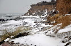 Steilküste im Winter
